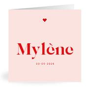 Geboortekaartje naam Mylène m3
