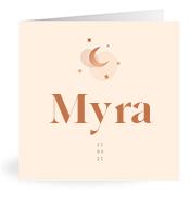 Geboortekaartje naam Myra m1