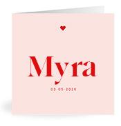 Geboortekaartje naam Myra m3