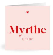 Geboortekaartje naam Myrthe m3