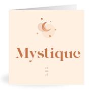 Geboortekaartje naam Mystique m1