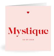 Geboortekaartje naam Mystique m3