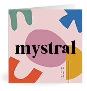 Geboortekaartje naam Mystral m2