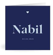 Geboortekaartje naam Nabil j3