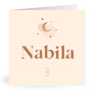 Geboortekaartje naam Nabila m1