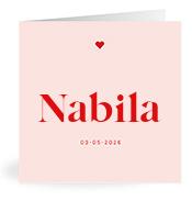 Geboortekaartje naam Nabila m3