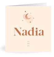 Geboortekaartje naam Nadia m1