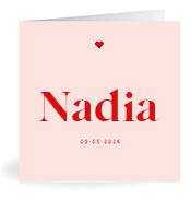Geboortekaartje naam Nadia m3