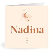 Geboortekaartje naam Nadina m1