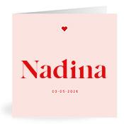 Geboortekaartje naam Nadina m3