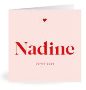 Geboortekaartje naam Nadine m3