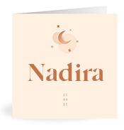 Geboortekaartje naam Nadira m1