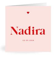 Geboortekaartje naam Nadira m3