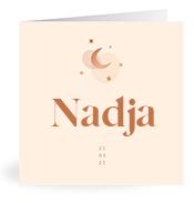 Geboortekaartje naam Nadja m1