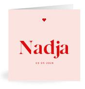 Geboortekaartje naam Nadja m3