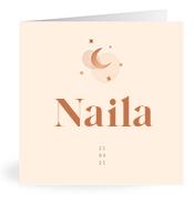 Geboortekaartje naam Naila m1