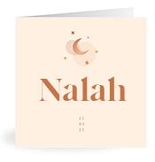 Geboortekaartje naam Nalah m1