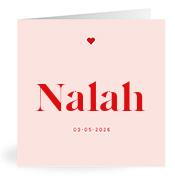 Geboortekaartje naam Nalah m3