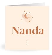 Geboortekaartje naam Nanda m1