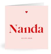 Geboortekaartje naam Nanda m3