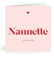Geboortekaartje naam Nannette m3