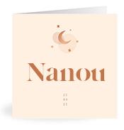 Geboortekaartje naam Nanou m1