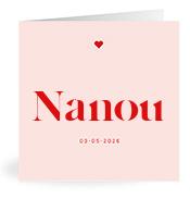 Geboortekaartje naam Nanou m3