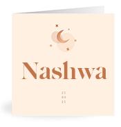 Geboortekaartje naam Nashwa m1