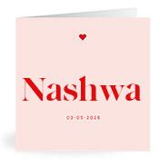 Geboortekaartje naam Nashwa m3