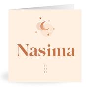 Geboortekaartje naam Nasima m1