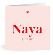 Geboortekaartje naam Naya m3