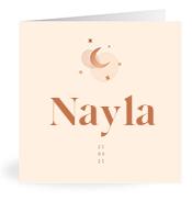 Geboortekaartje naam Nayla m1