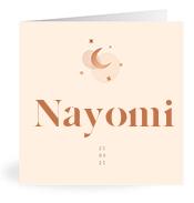 Geboortekaartje naam Nayomi m1