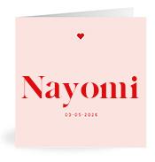 Geboortekaartje naam Nayomi m3