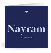 Geboortekaartje naam Nayram j3