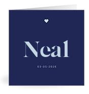 Geboortekaartje naam Neal j3