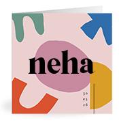 Geboortekaartje naam Neha m2