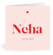 Geboortekaartje naam Neha m3