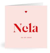 Geboortekaartje naam Nela m3