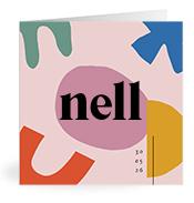 Geboortekaartje naam Nell m2