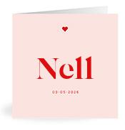 Geboortekaartje naam Nell m3