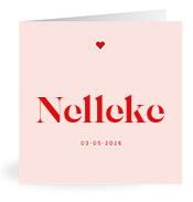 Geboortekaartje naam Nelleke m3