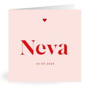 Geboortekaartje naam Neva m3
