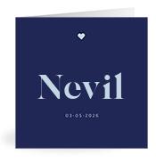 Geboortekaartje naam Nevil j3
