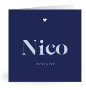 Geboortekaartje naam Nico j3