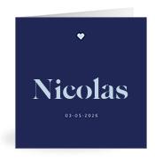 Geboortekaartje naam Nicolas j3