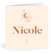Geboortekaartje naam Nicole m1