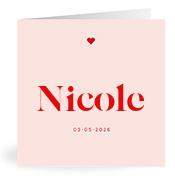 Geboortekaartje naam Nicole m3