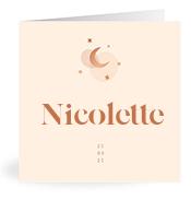 Geboortekaartje naam Nicolette m1