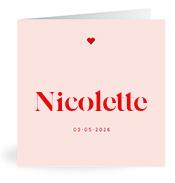 Geboortekaartje naam Nicolette m3